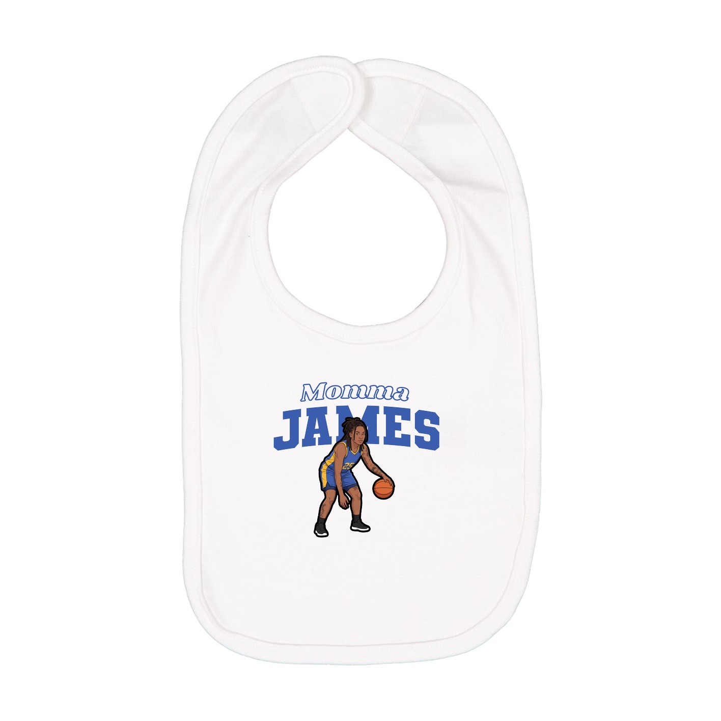 Infant Bib — Mothers Day Block in White