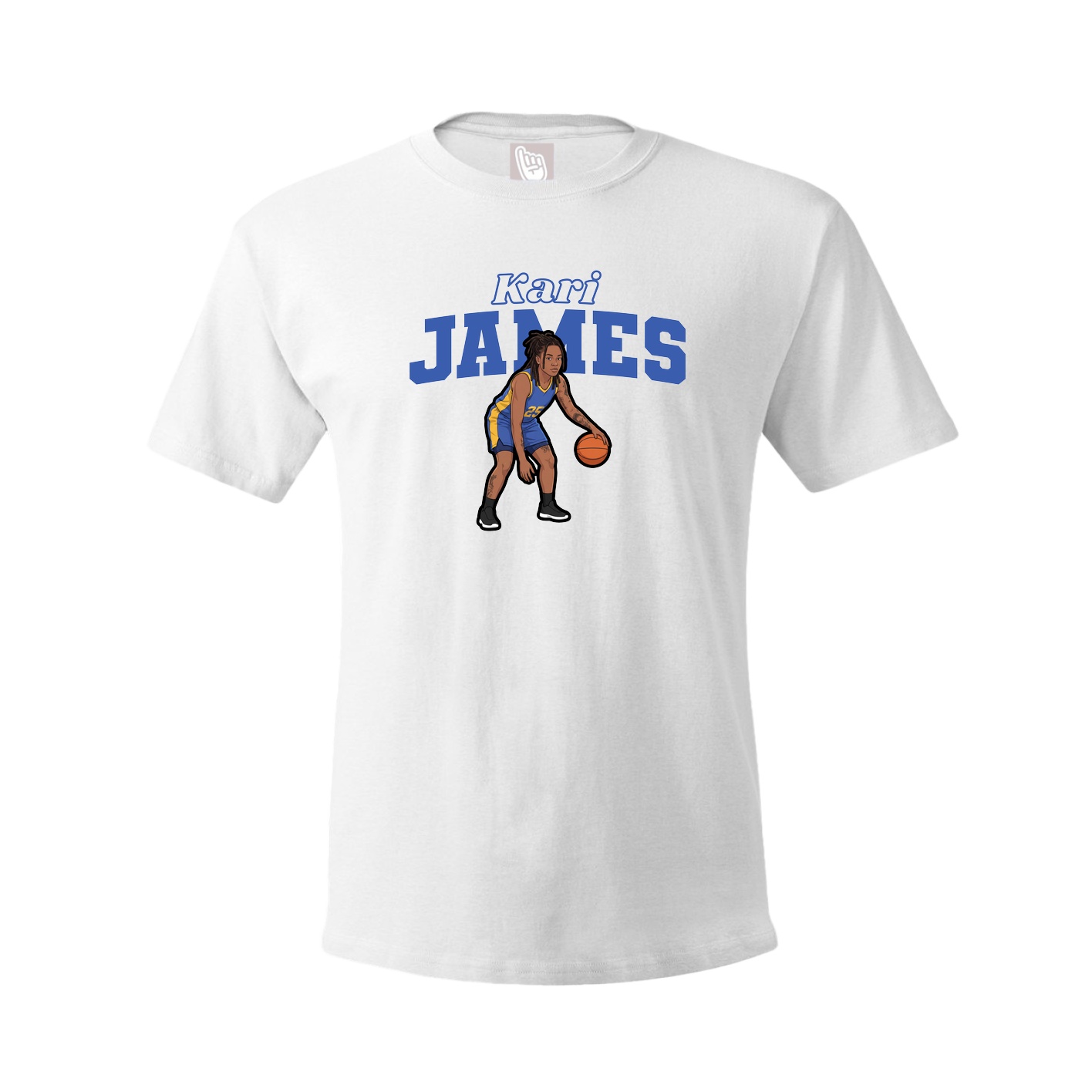 Youth Tee — Name Arch in White