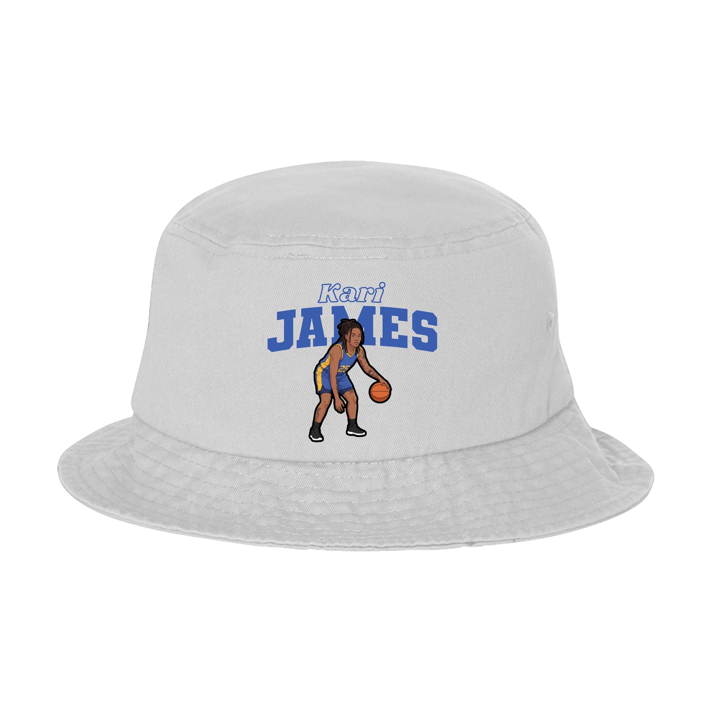 Bucket Cap — Name Arch in White