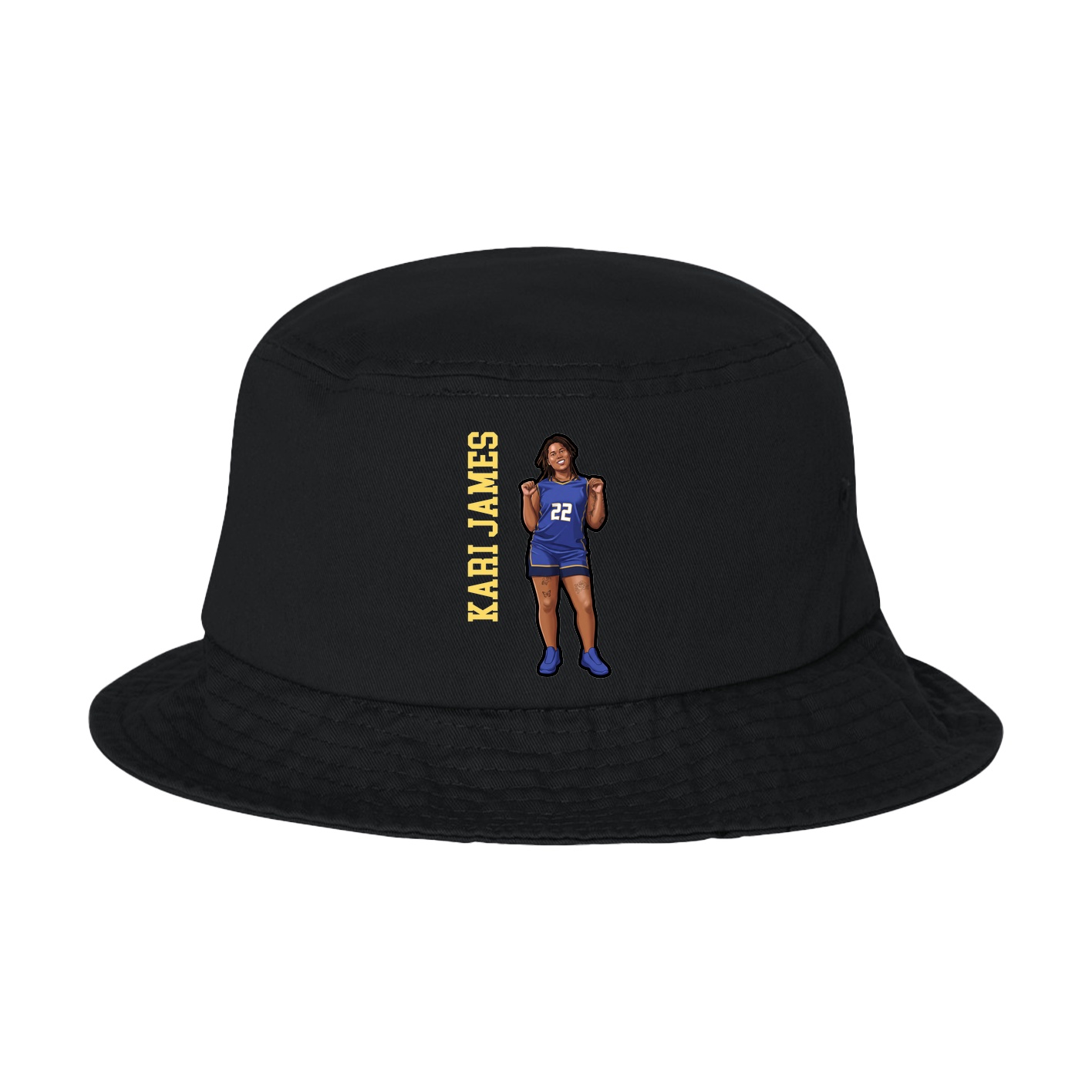 Bucket Cap — Name Vertical in Black