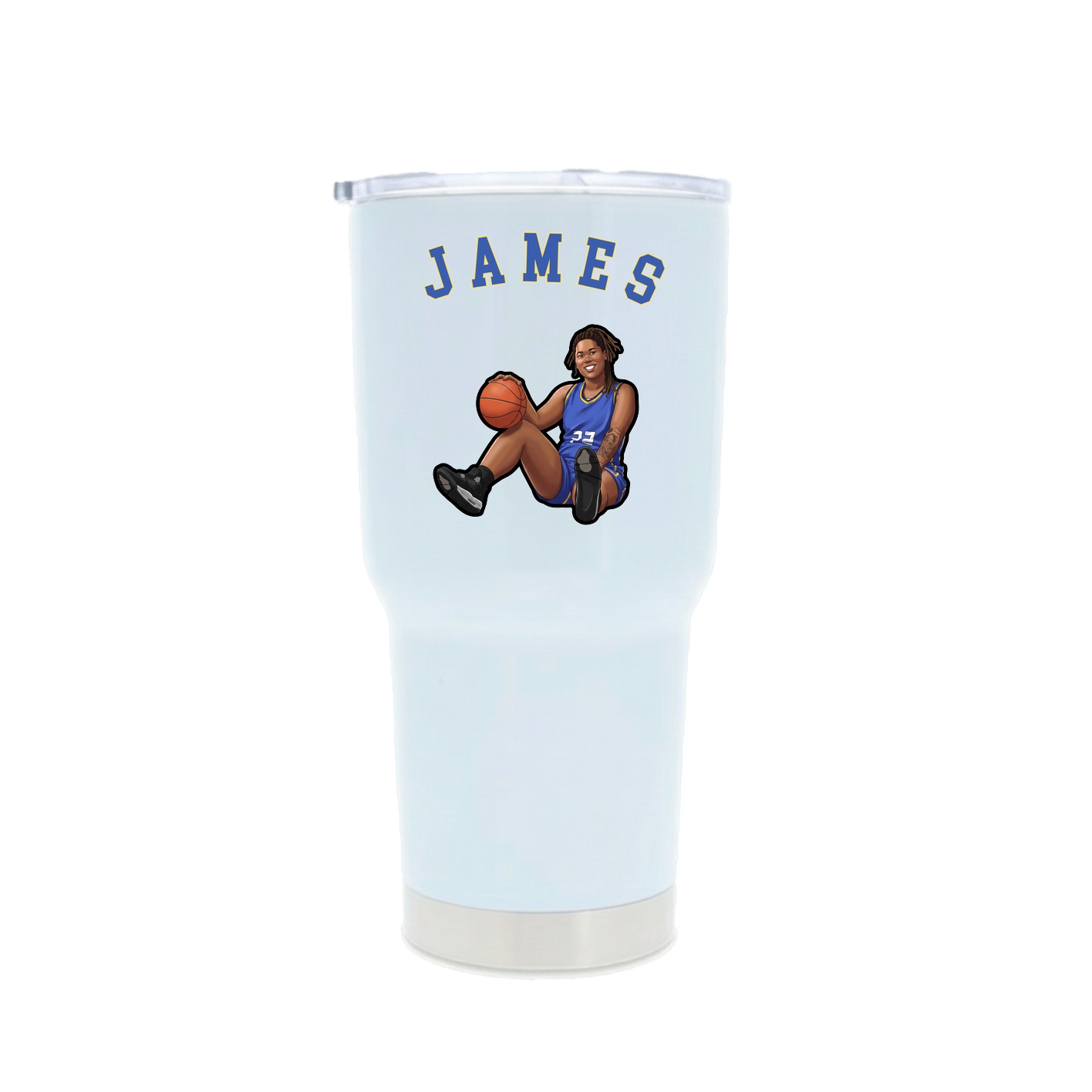 30oz Stainless Steel Tumbler — Shirsey Arch in White