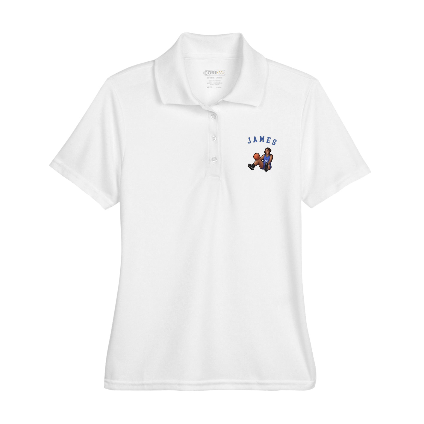 Womens Performance Polo — Shirsey Arch in White