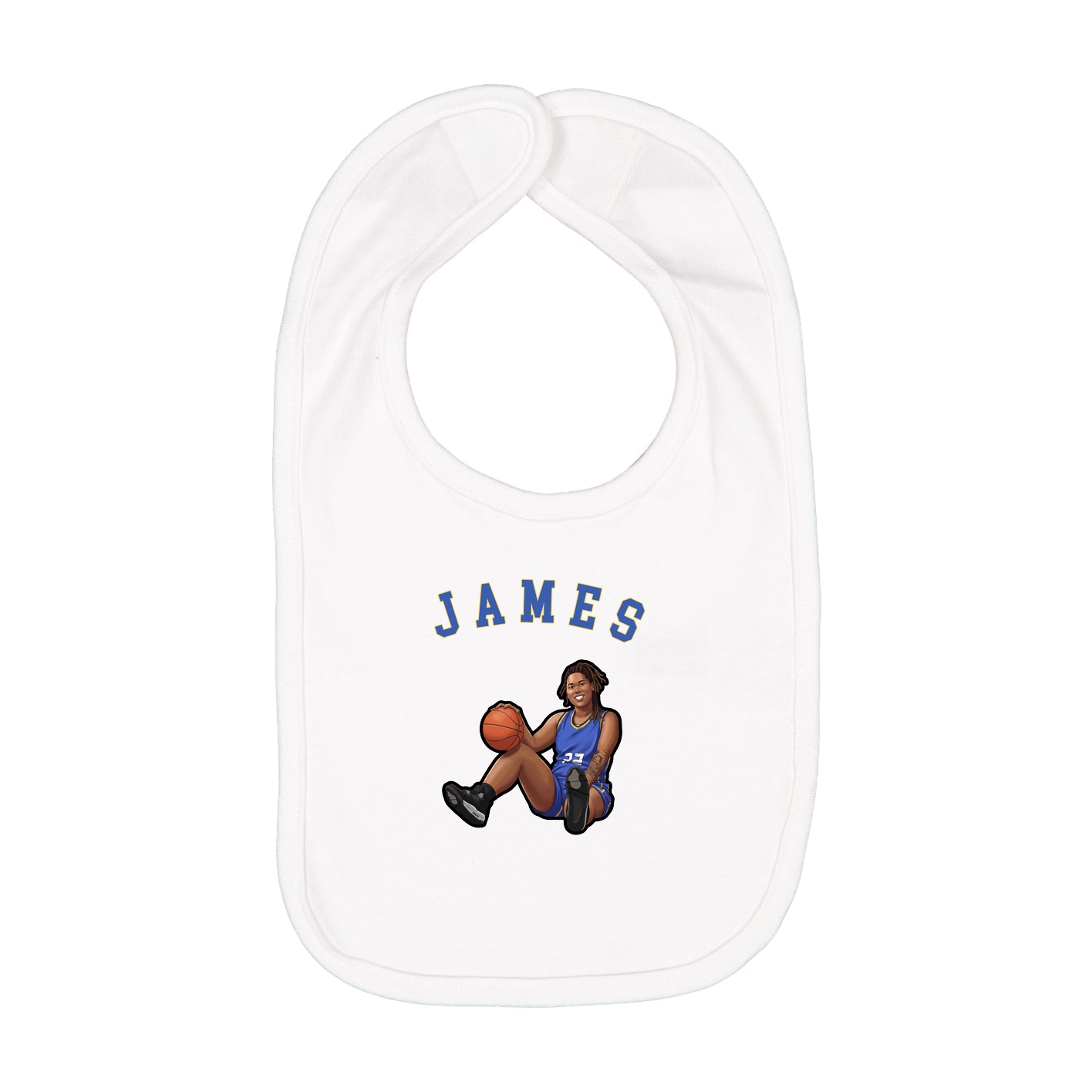 Infant Bib — Shirsey Arch in White