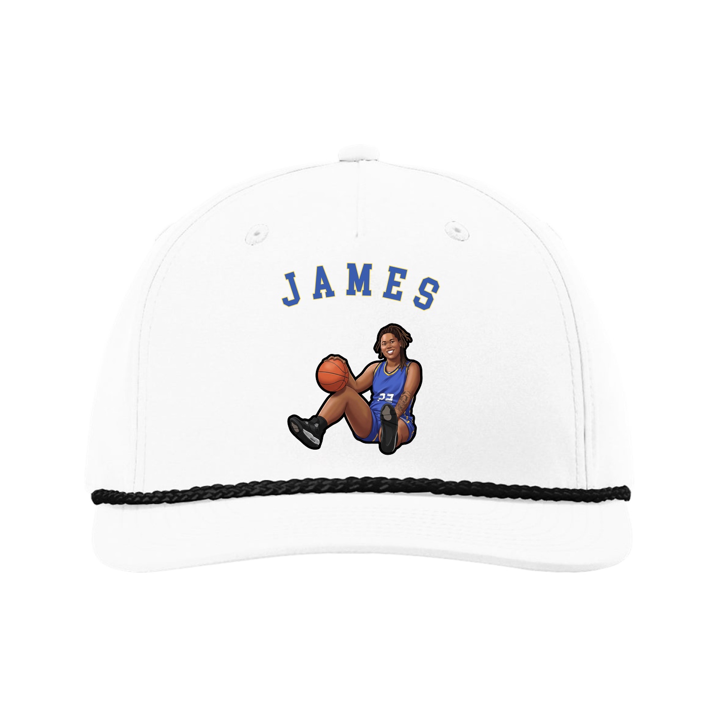 Five-Panel Classic Rope Cap — Shirsey Arch in White