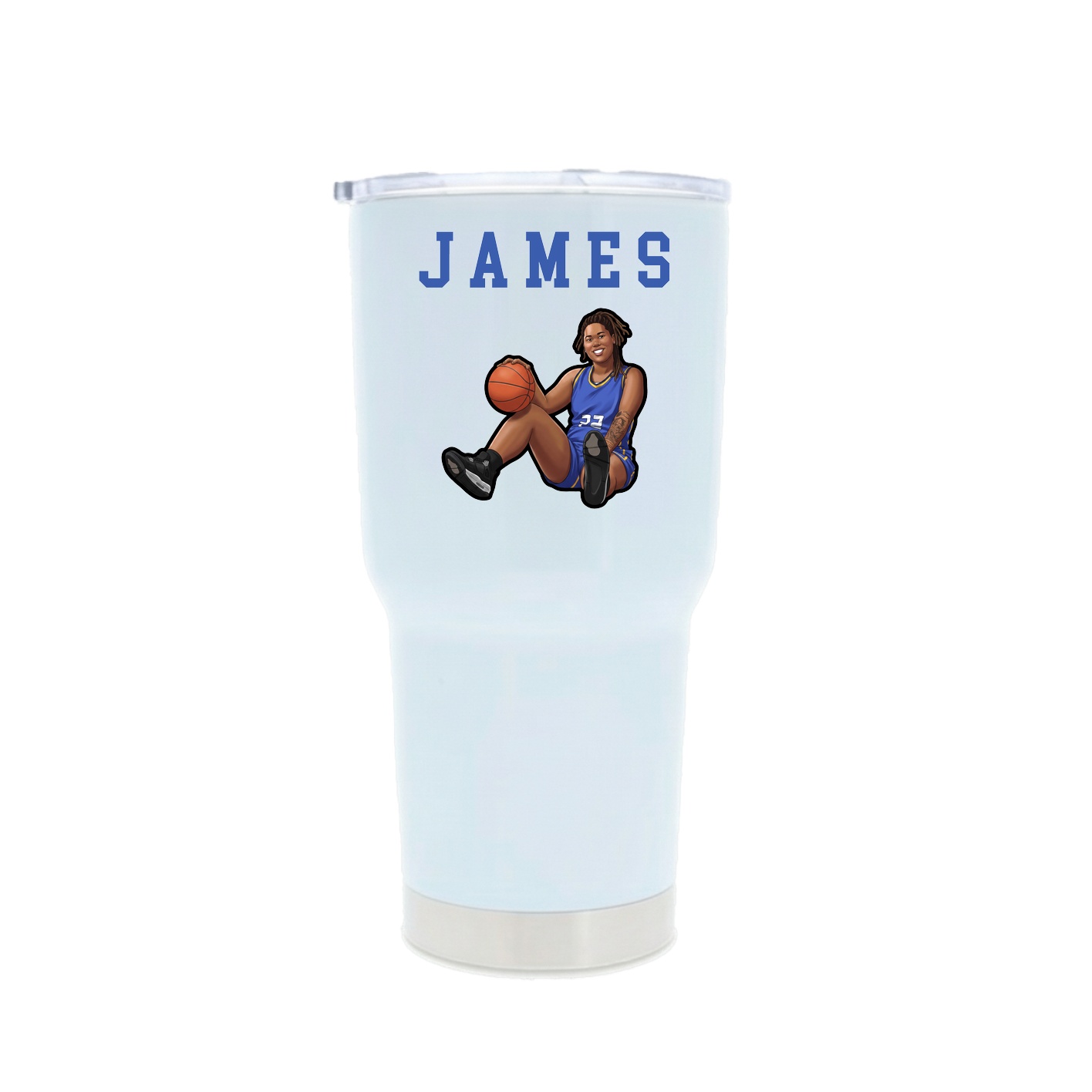 30oz Stainless Steel Tumbler — Shirsey in White