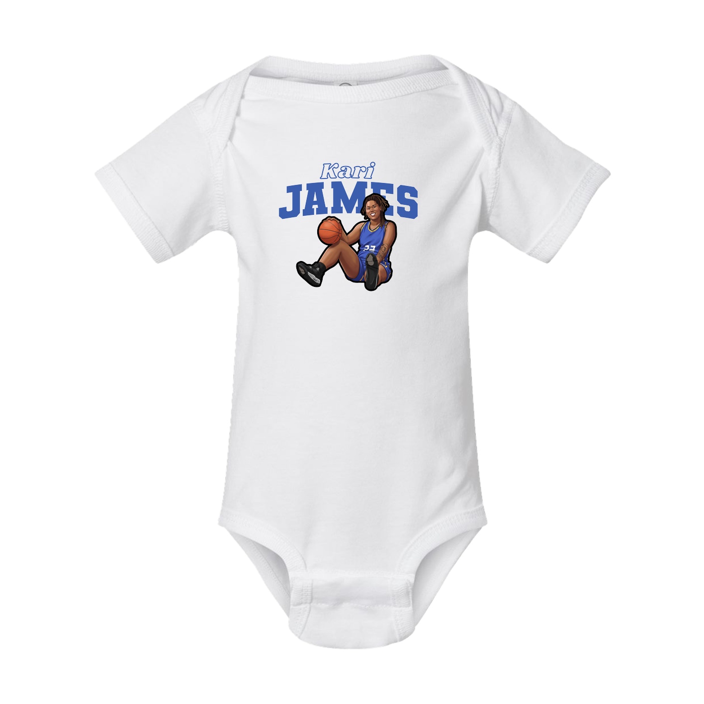 Baby Onesie — Name Arch in White
