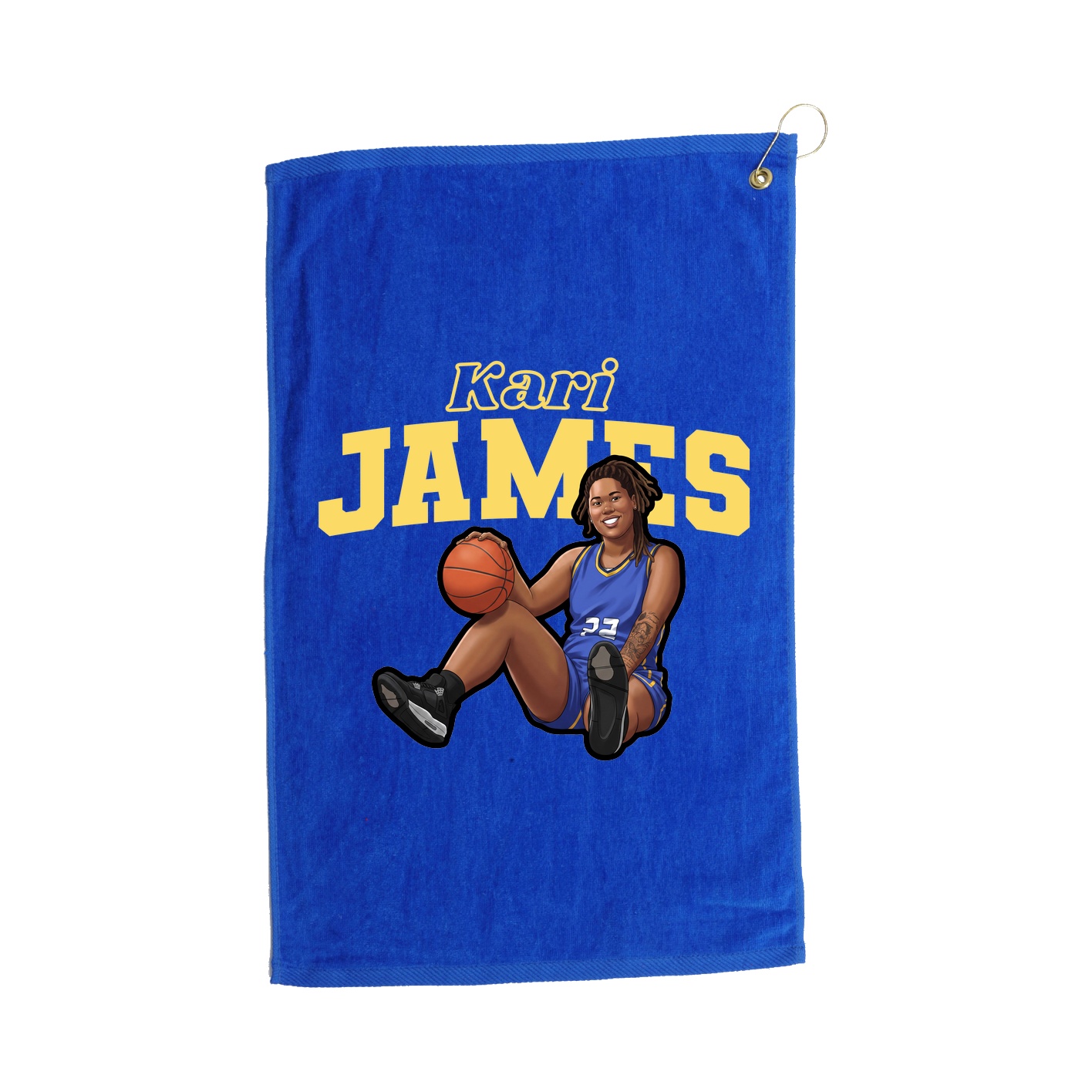 Golf Towel — Name Arch in Royal