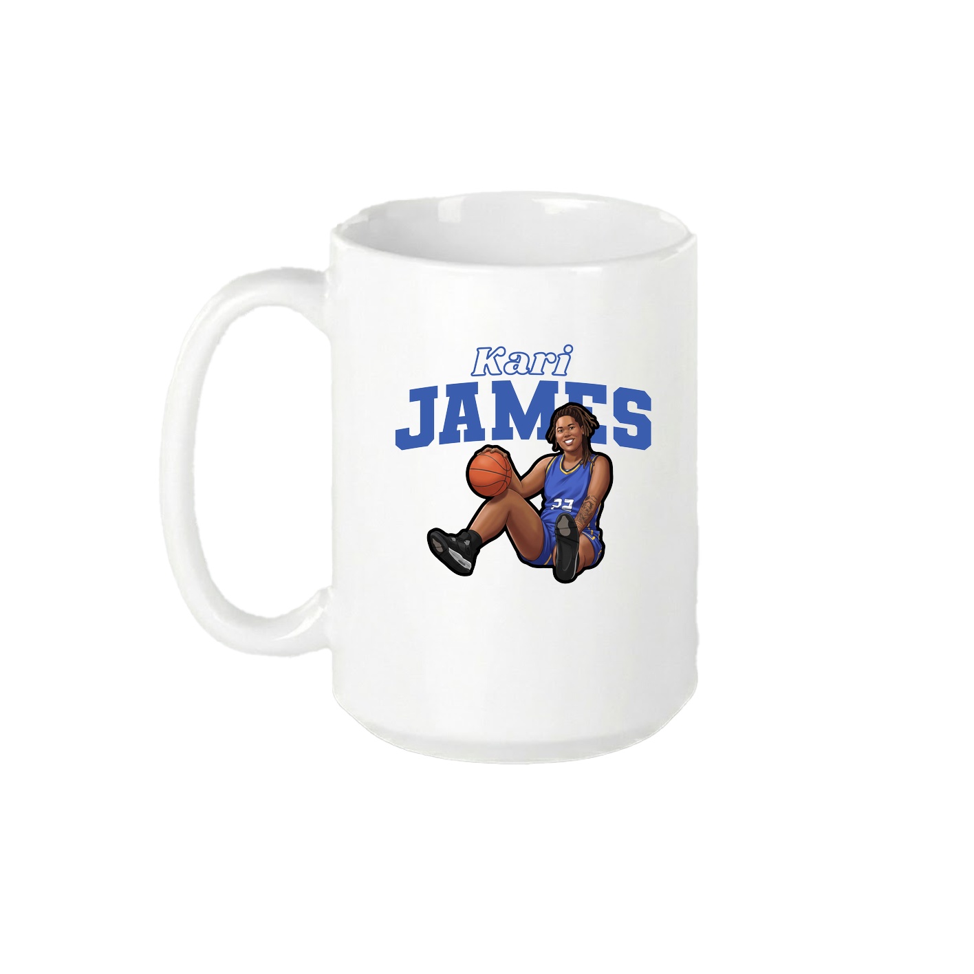 15oz Coffee Mug — Name Arch in White