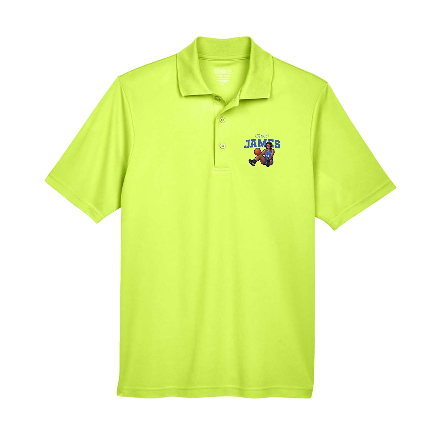 Performance Polo — Name Arch in Yellow