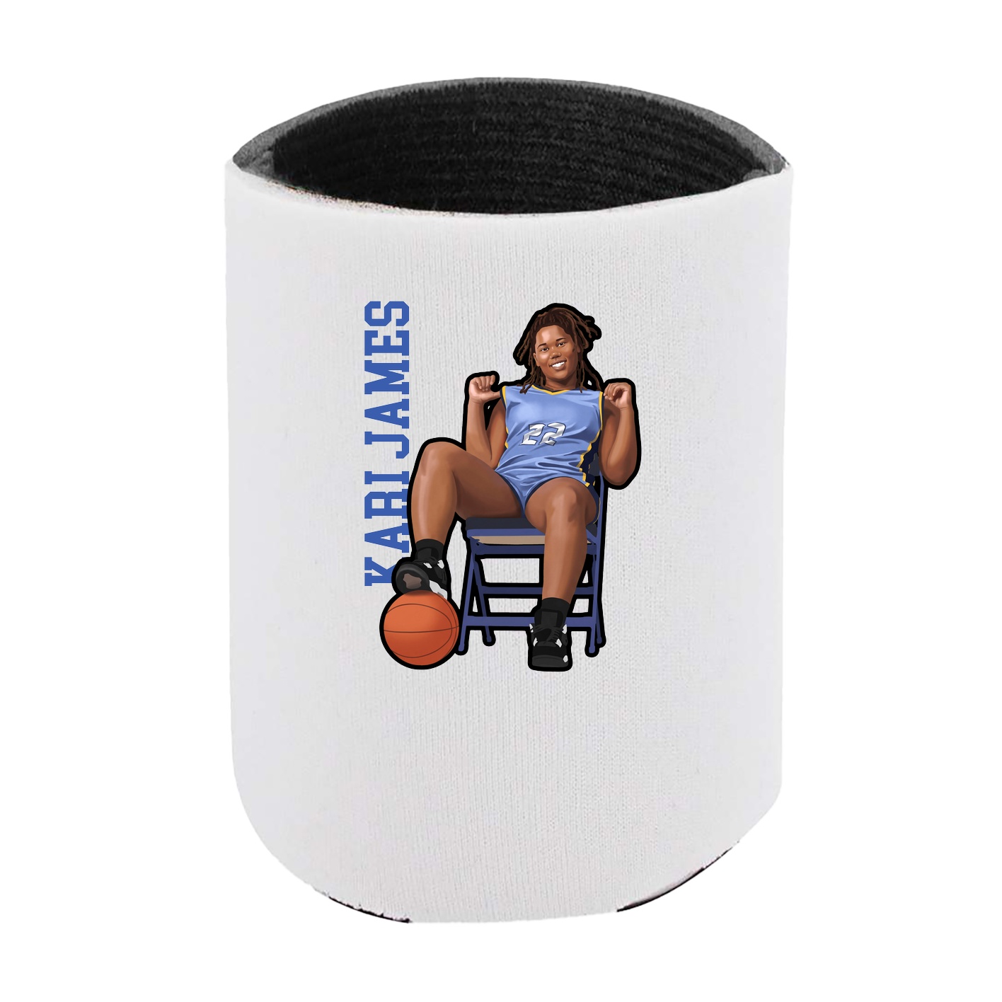 Can Holder — Name Vertical in White