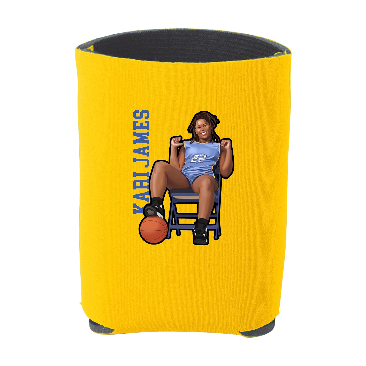 Can Holder — Name Vertical in Yellow