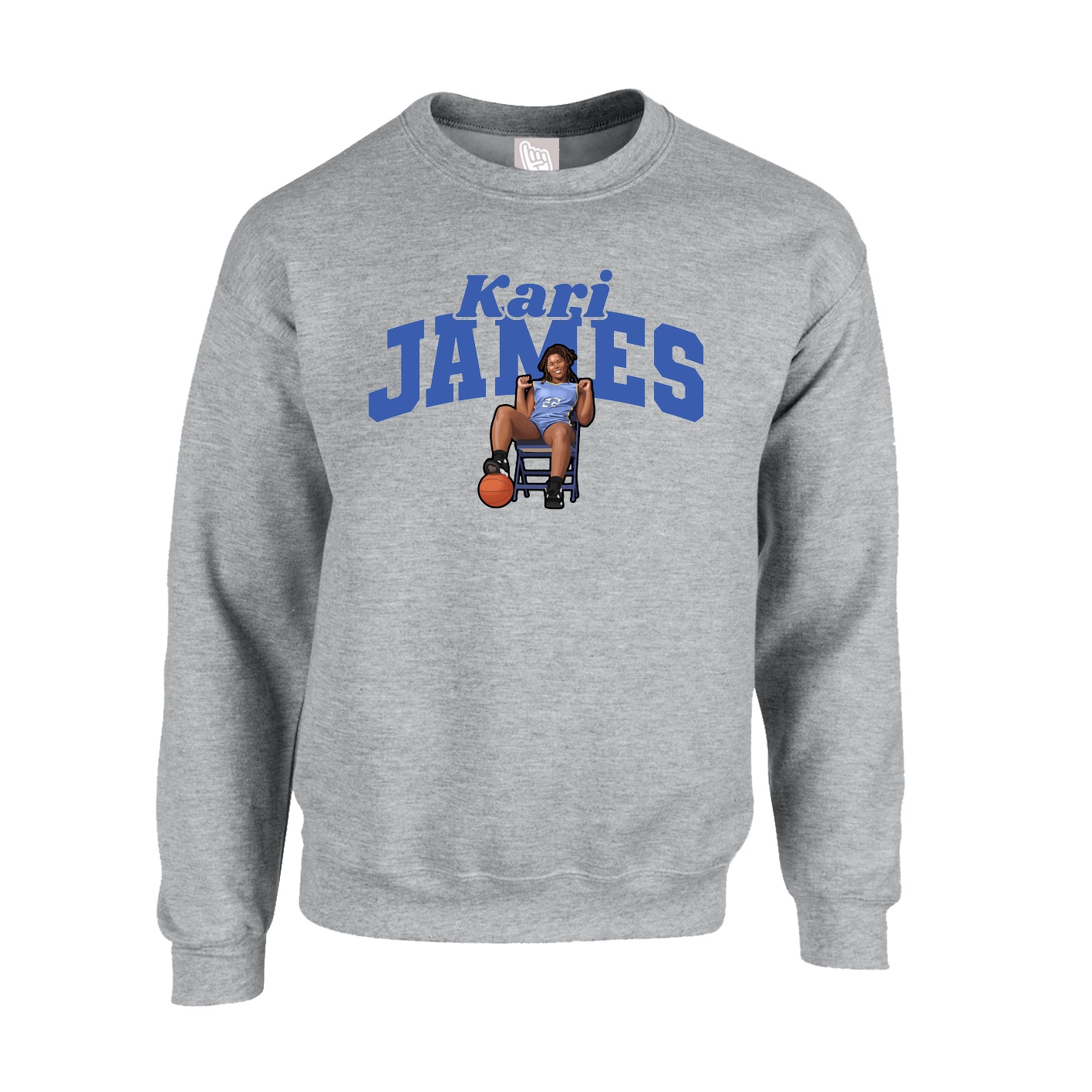 Fleece Crew — Signature Arch in Grey