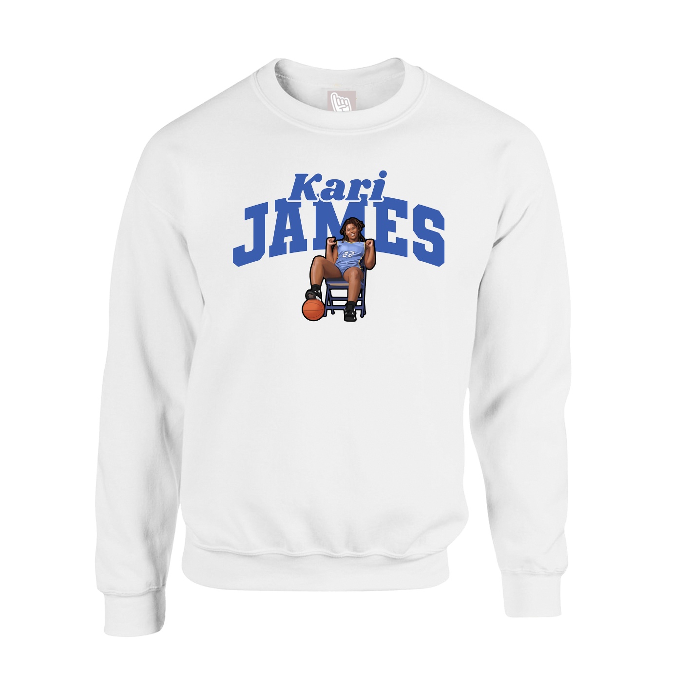 Fleece Crew — Signature Arch in White