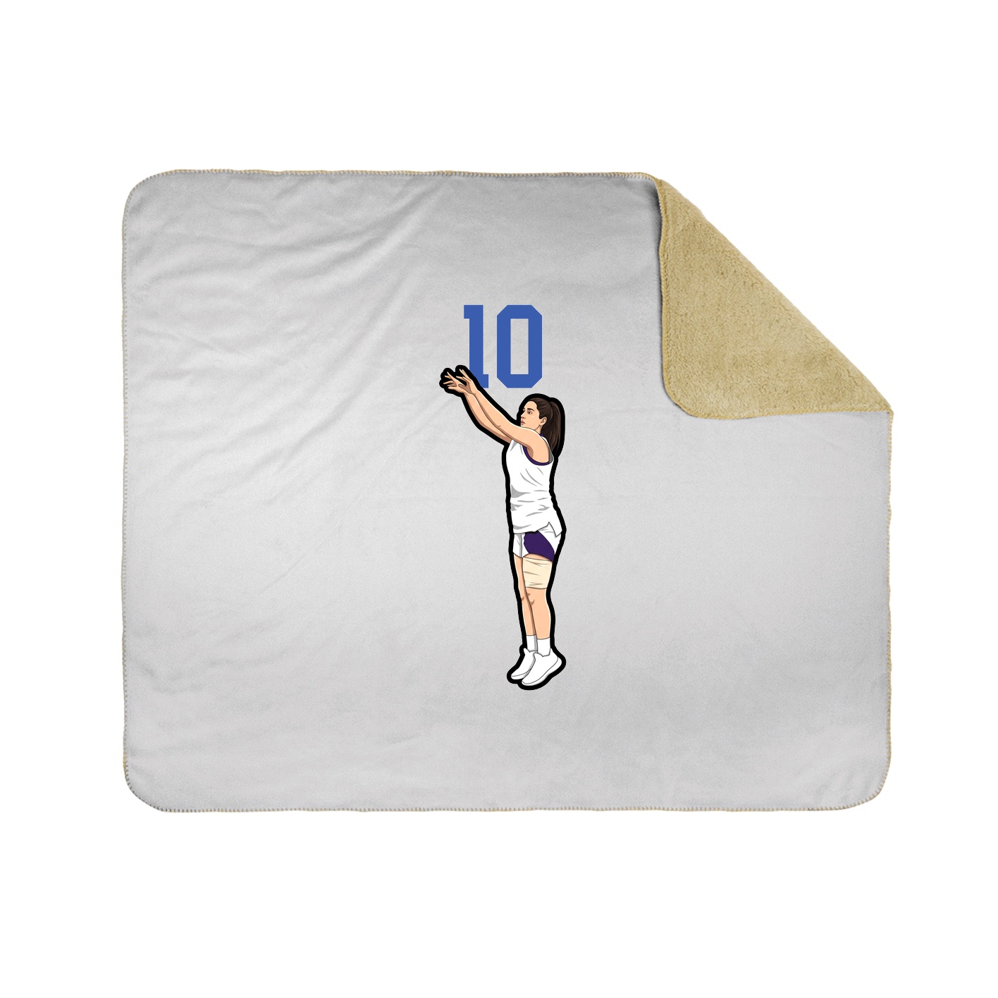 Throw Blanket — Number Top in White
