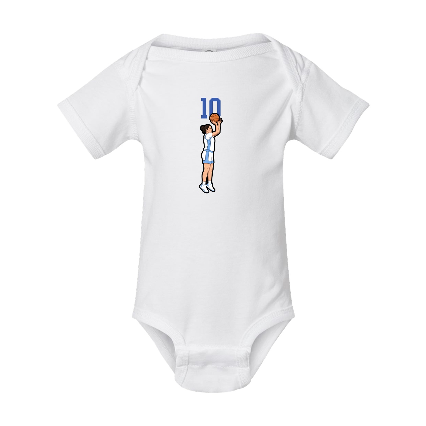Baby Onesie — Number Top in White