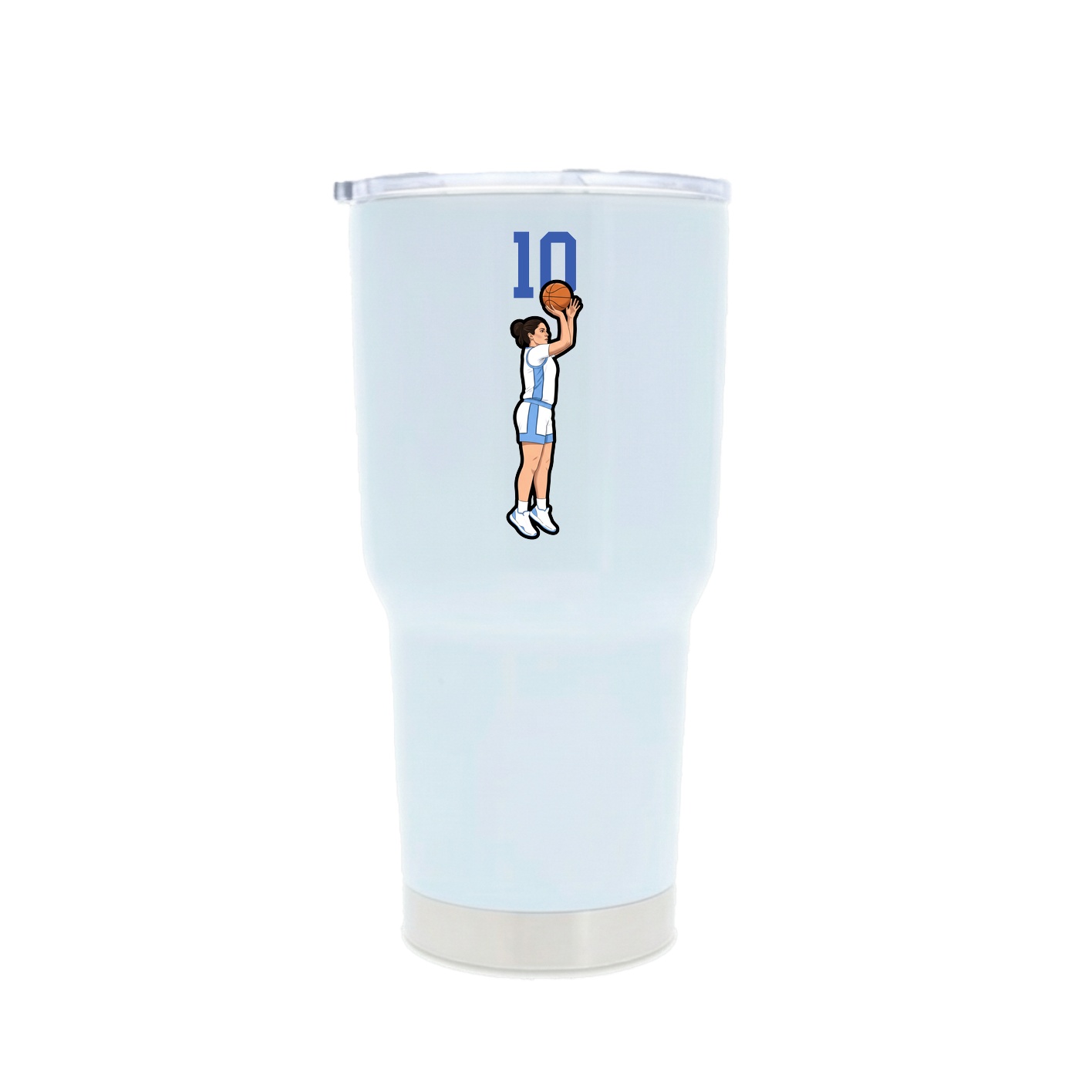 30oz Stainless Steel Tumbler — Number Top in White