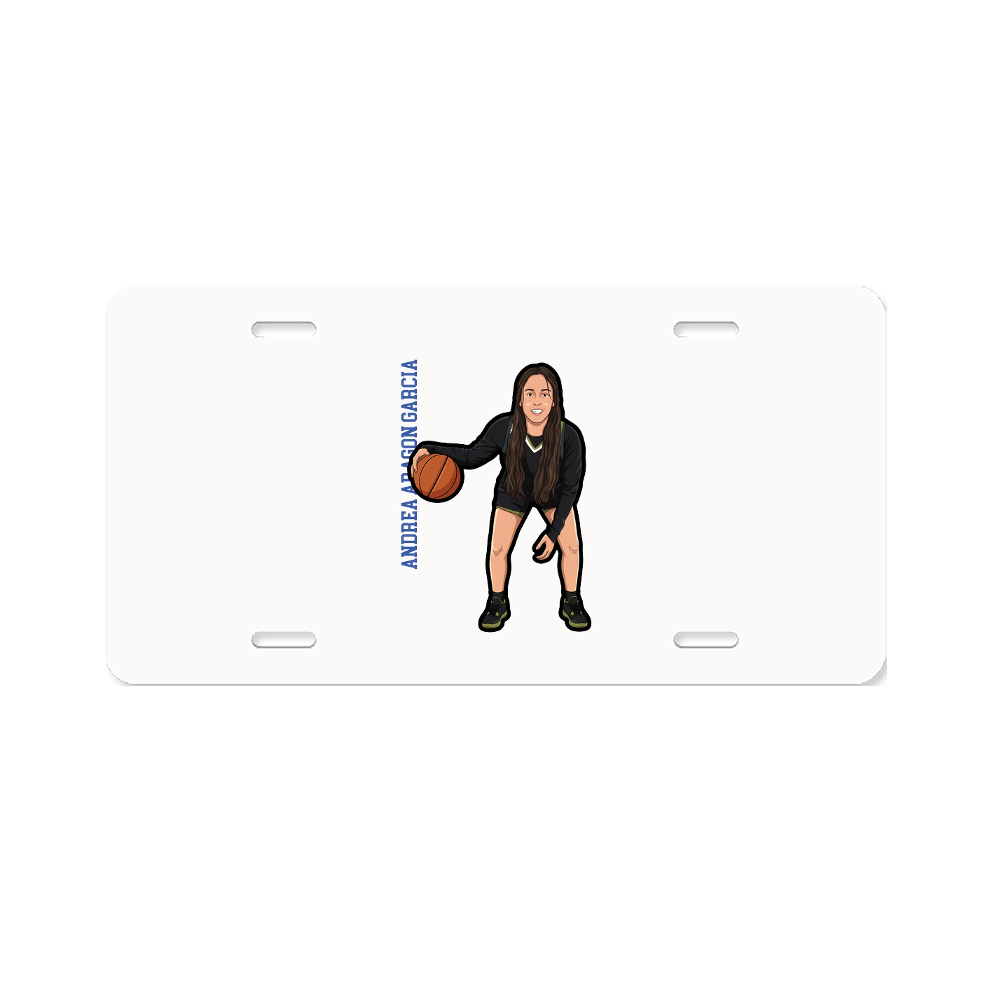 License Plate — Name Vertical in Classic