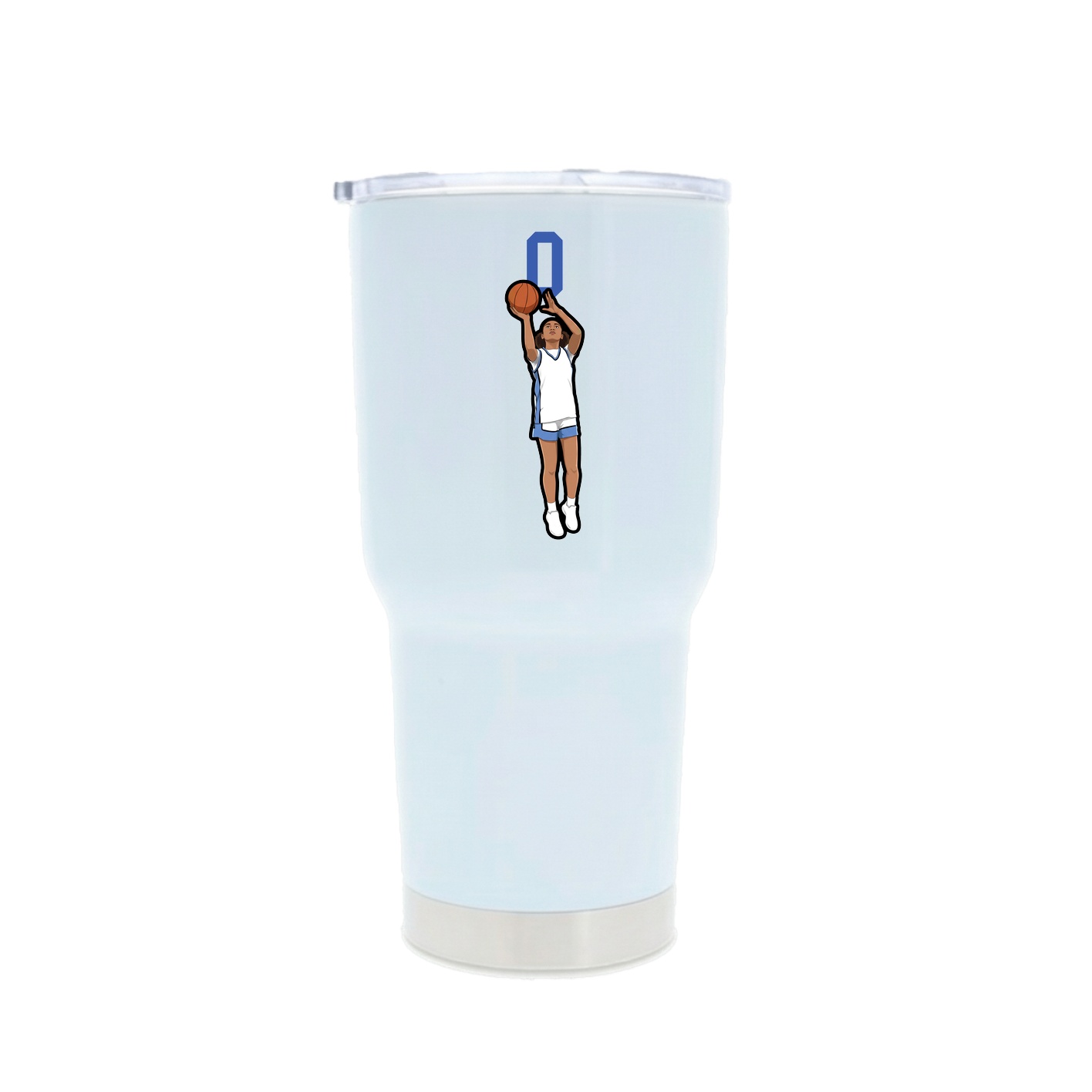 30oz Stainless Steel Tumbler — Number Top in White