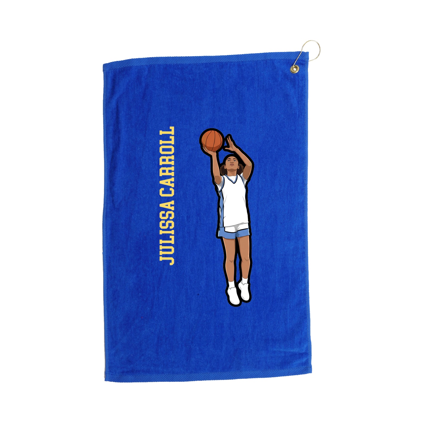 Golf Towel — Name Vertical in Royal