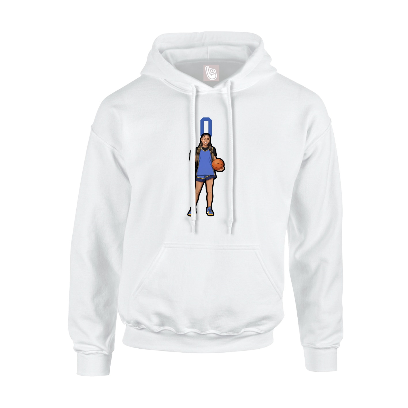 Hoodie — Number Top in White