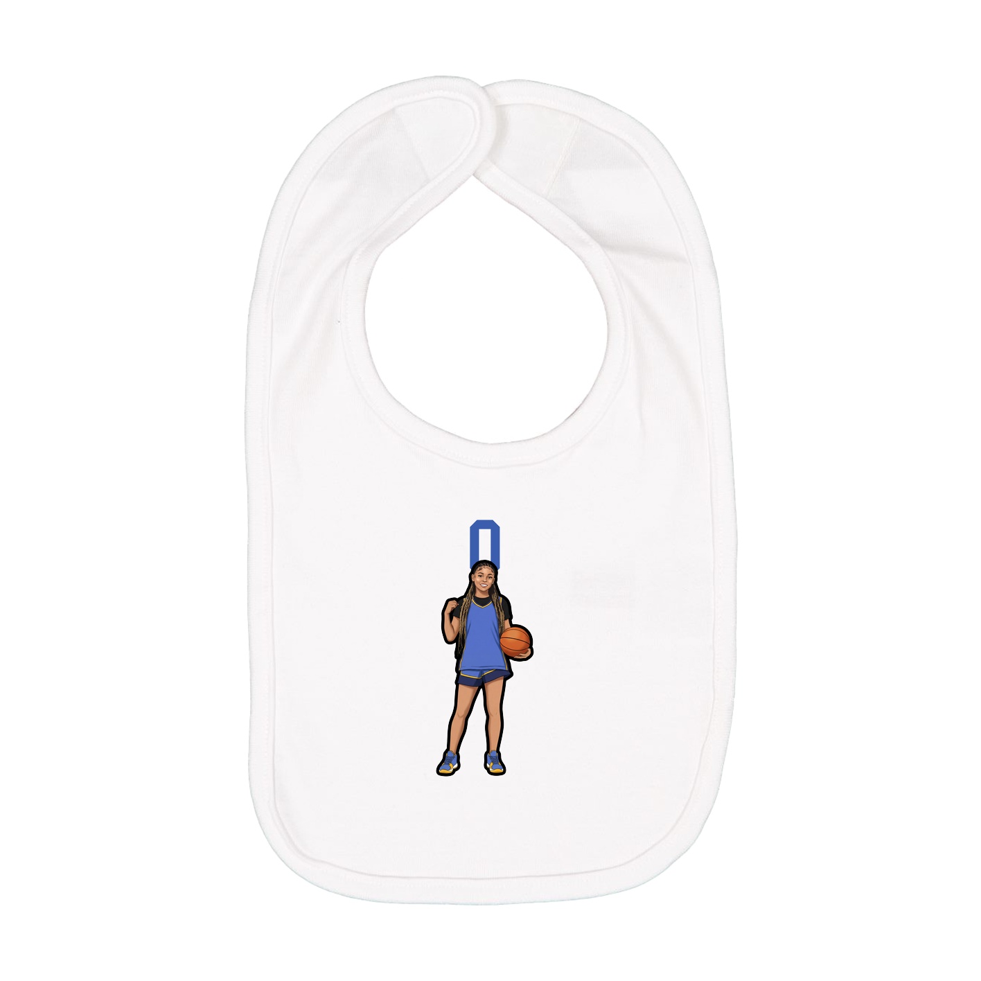 Infant Bib — Number Top in White