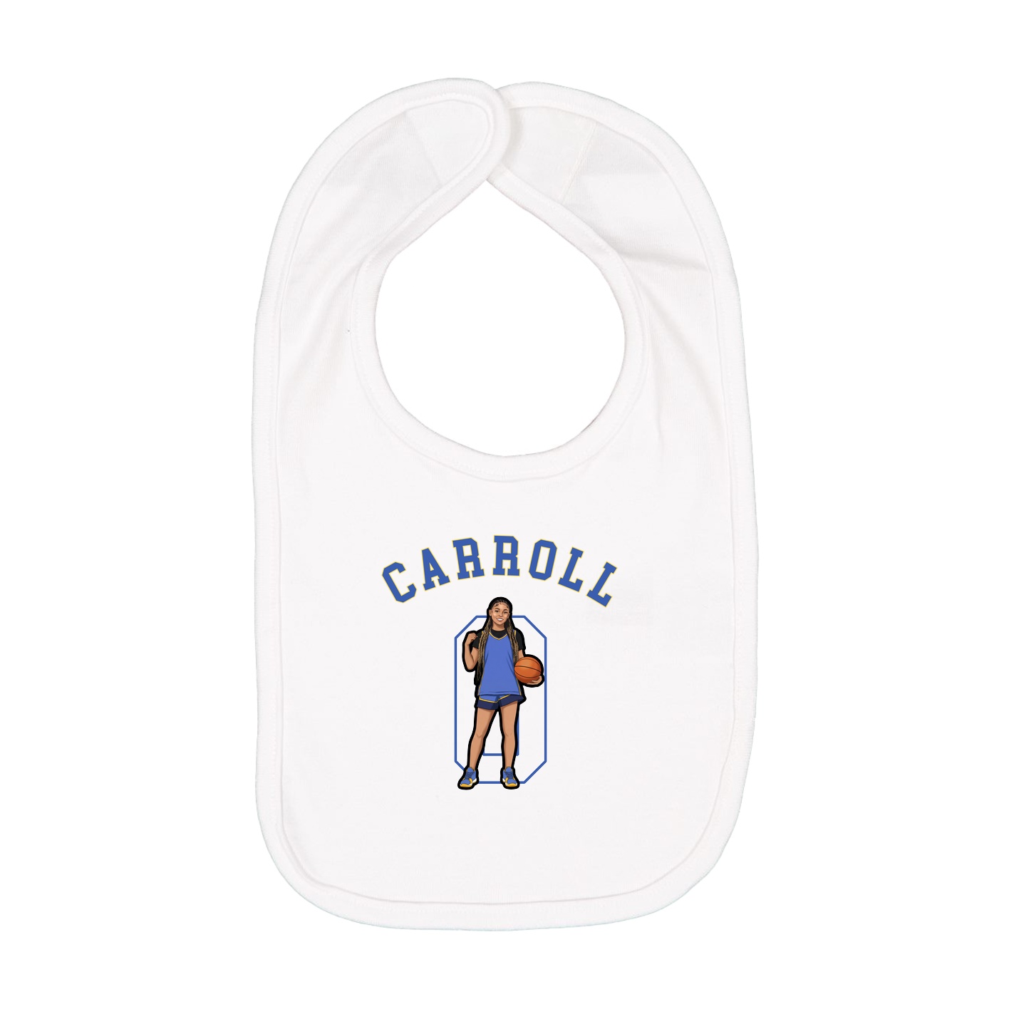 Infant Bib — Shirsey Arch in White