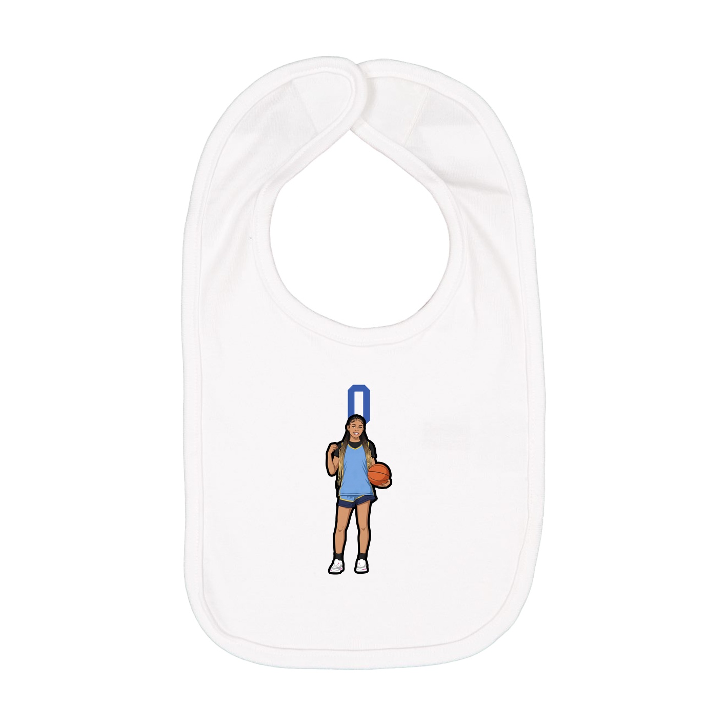 Infant Bib — Number Top in White