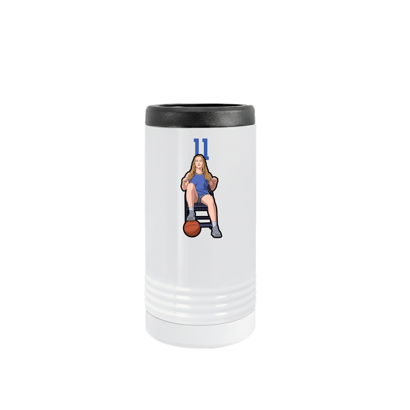 Slim Beverage Holder — Number Top in White