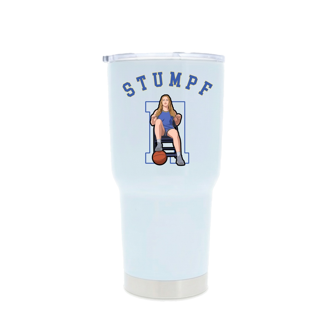 30oz Stainless Steel Tumbler — Shirsey Arch in White
