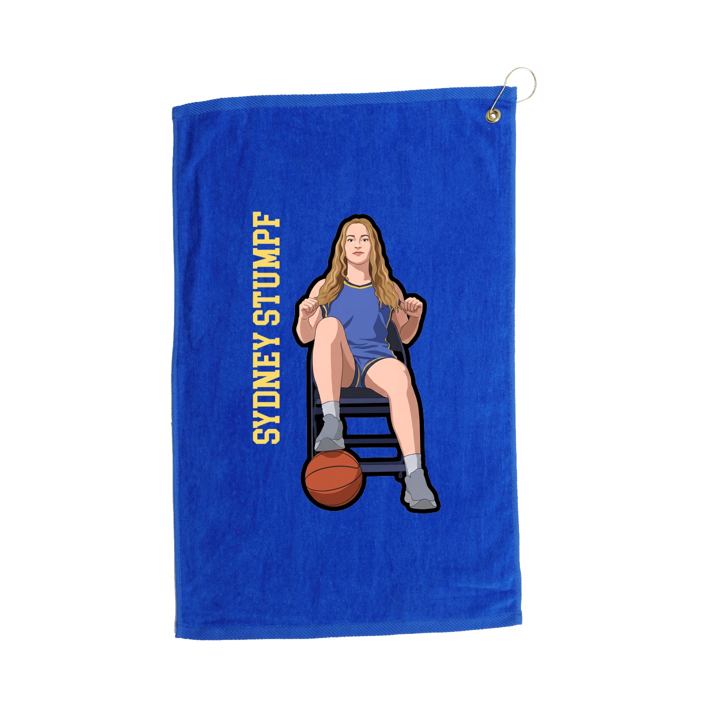 Golf Towel — Name Vertical in Royal