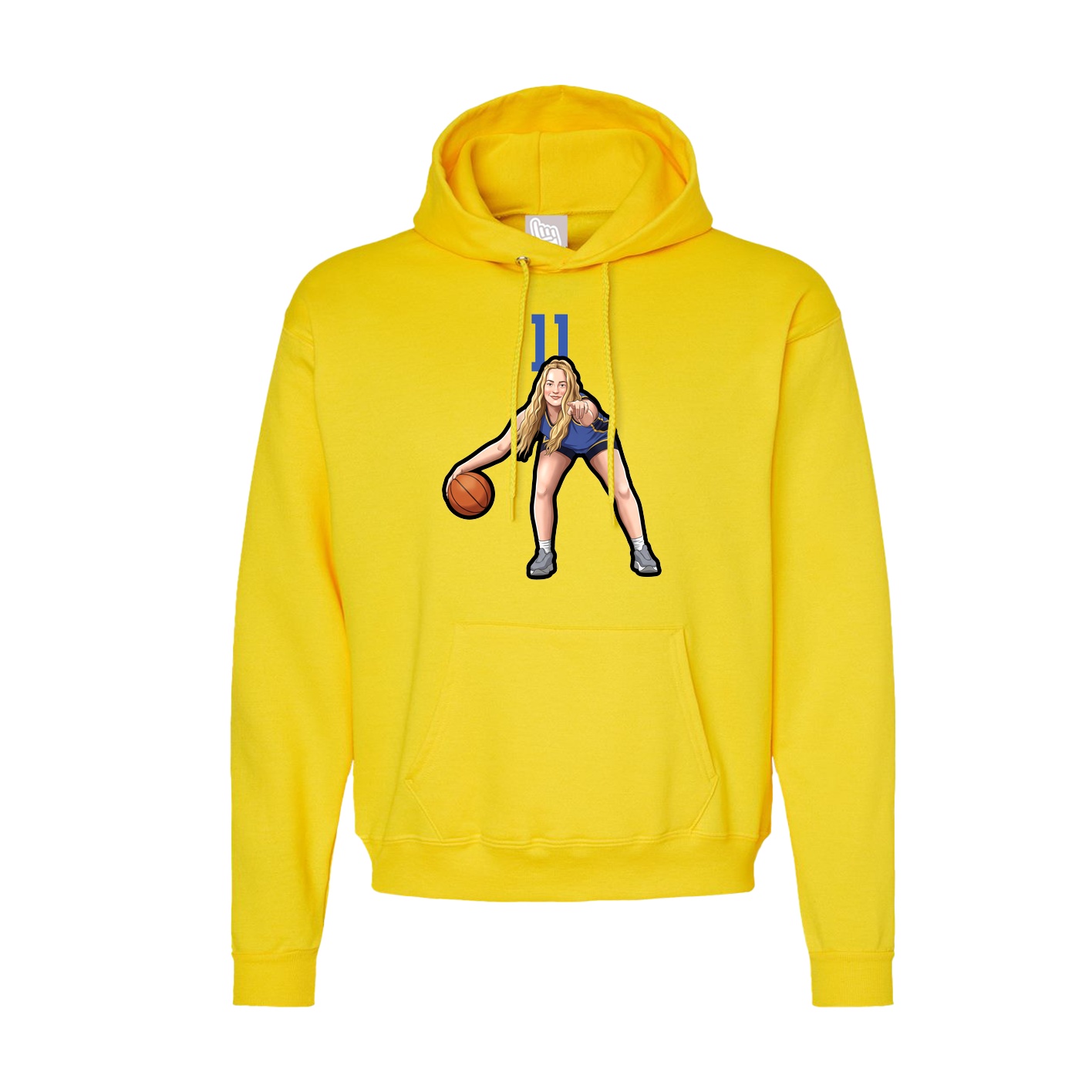 Hoodie — Number Top in Yellow