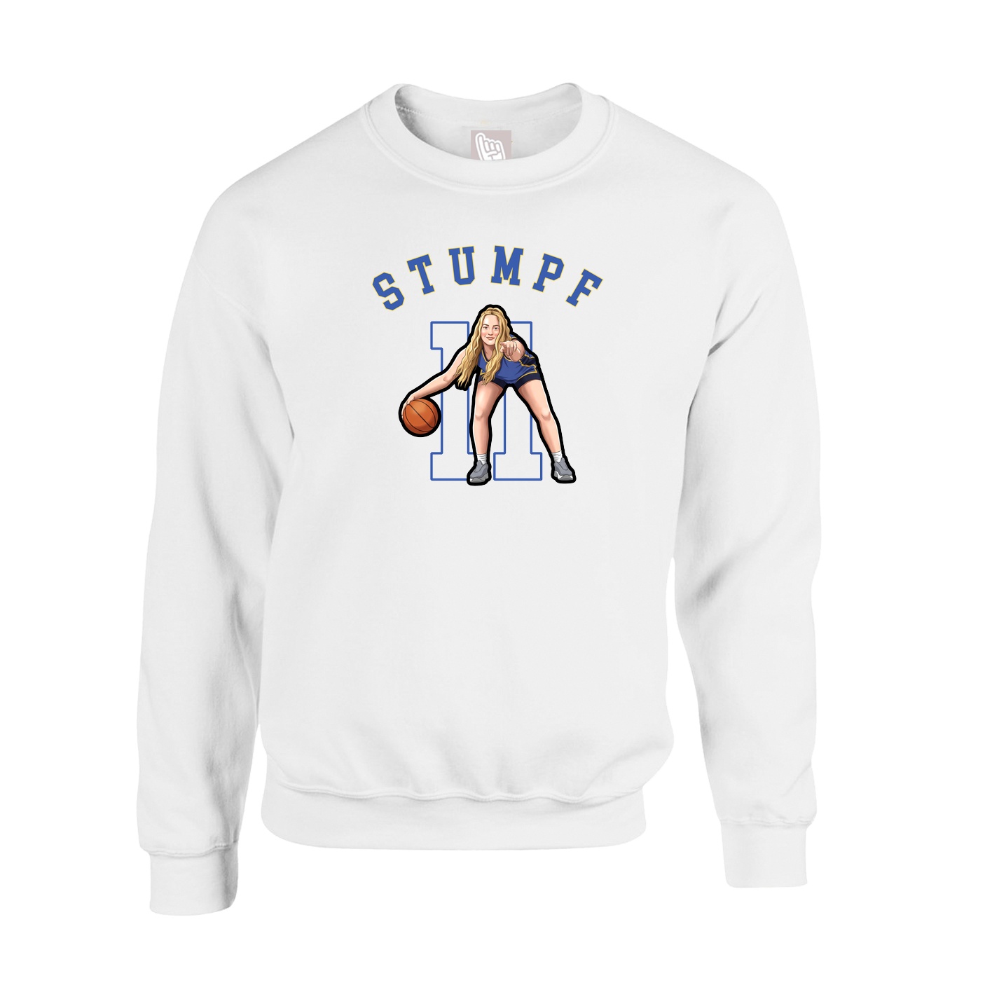 Fleece Crew — Shirsey Arch in White