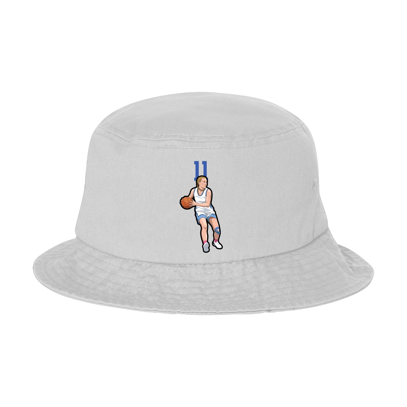 Bucket Cap — Number Top in White