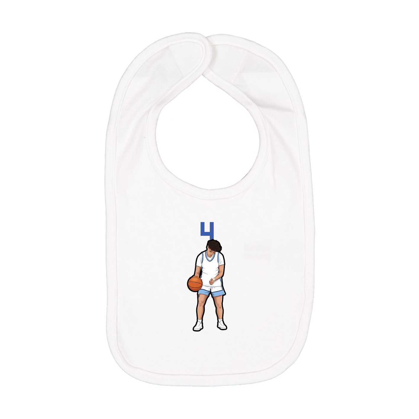 Infant Bib — Number Top in White