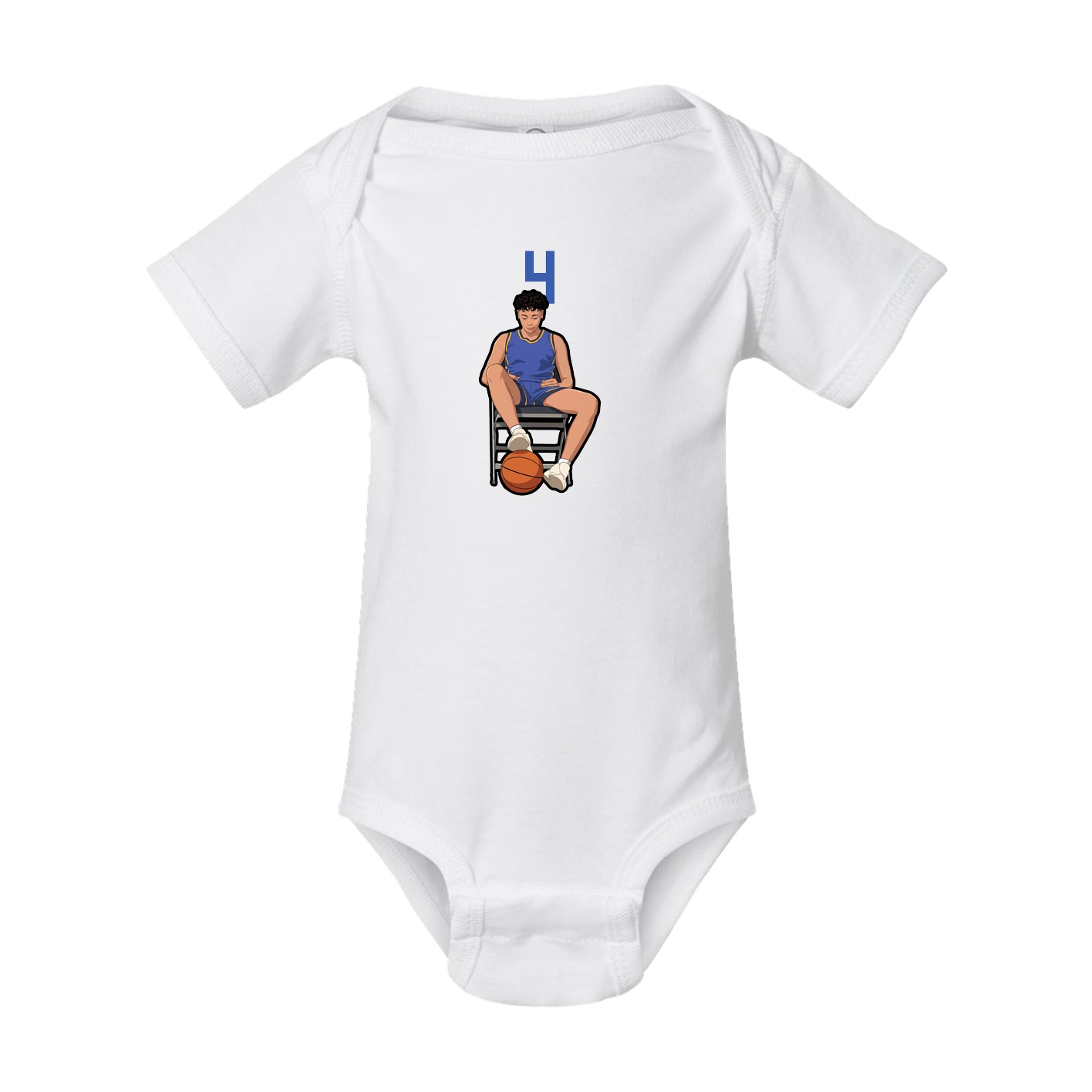 Baby Onesie — Number Top in White