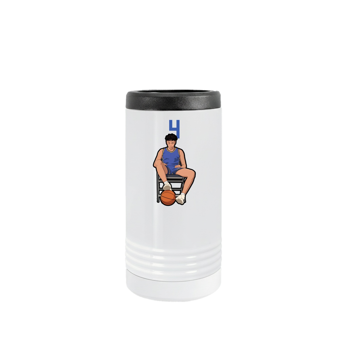 Slim Beverage Holder — Number Top in White