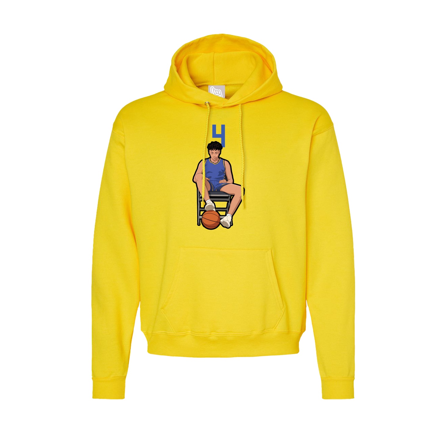 Hoodie — Number Top in Yellow