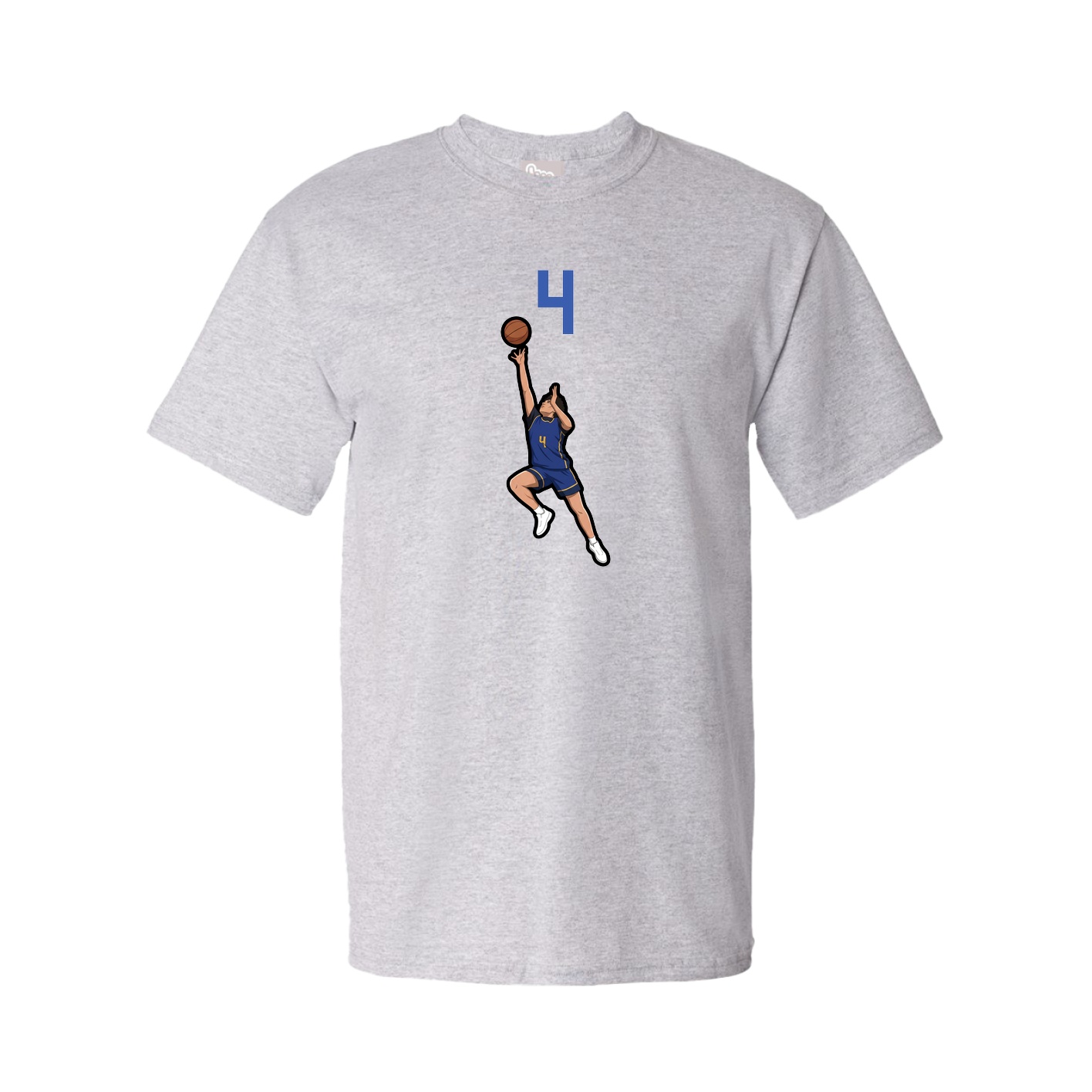 Youth Tee — Number Top in Grey
