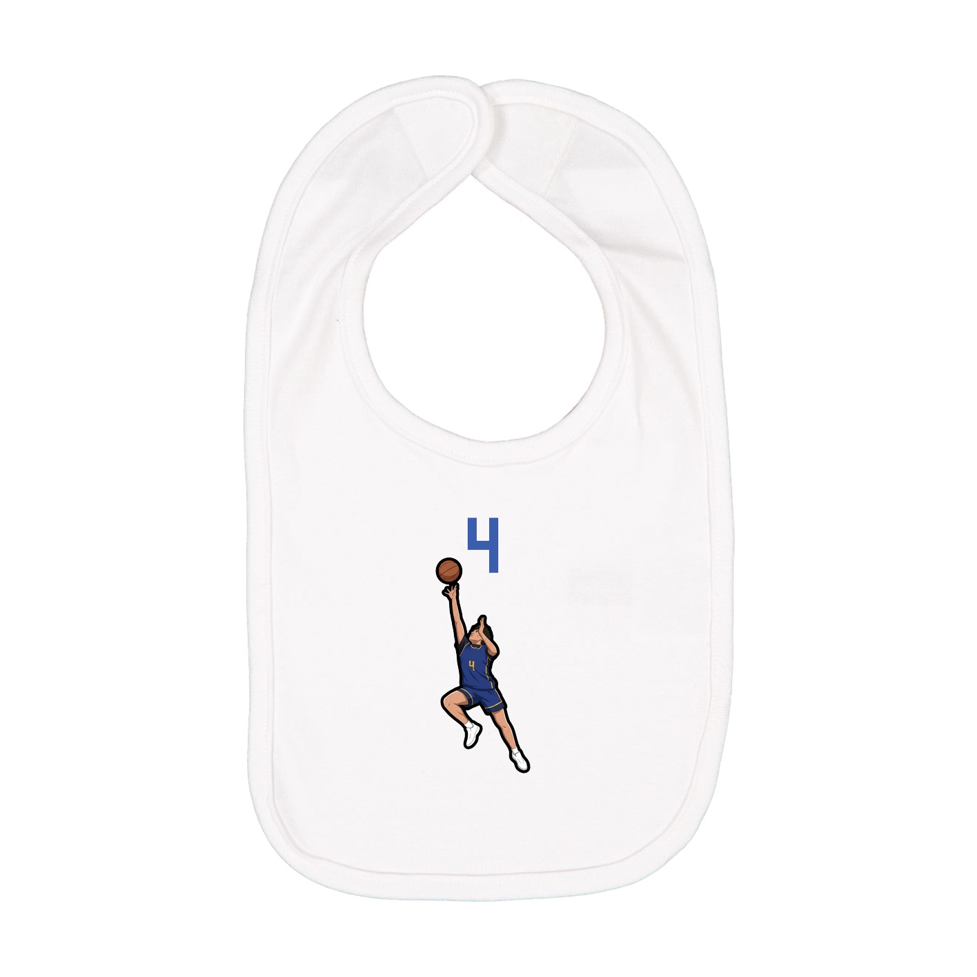 Infant Bib — Number Top in White