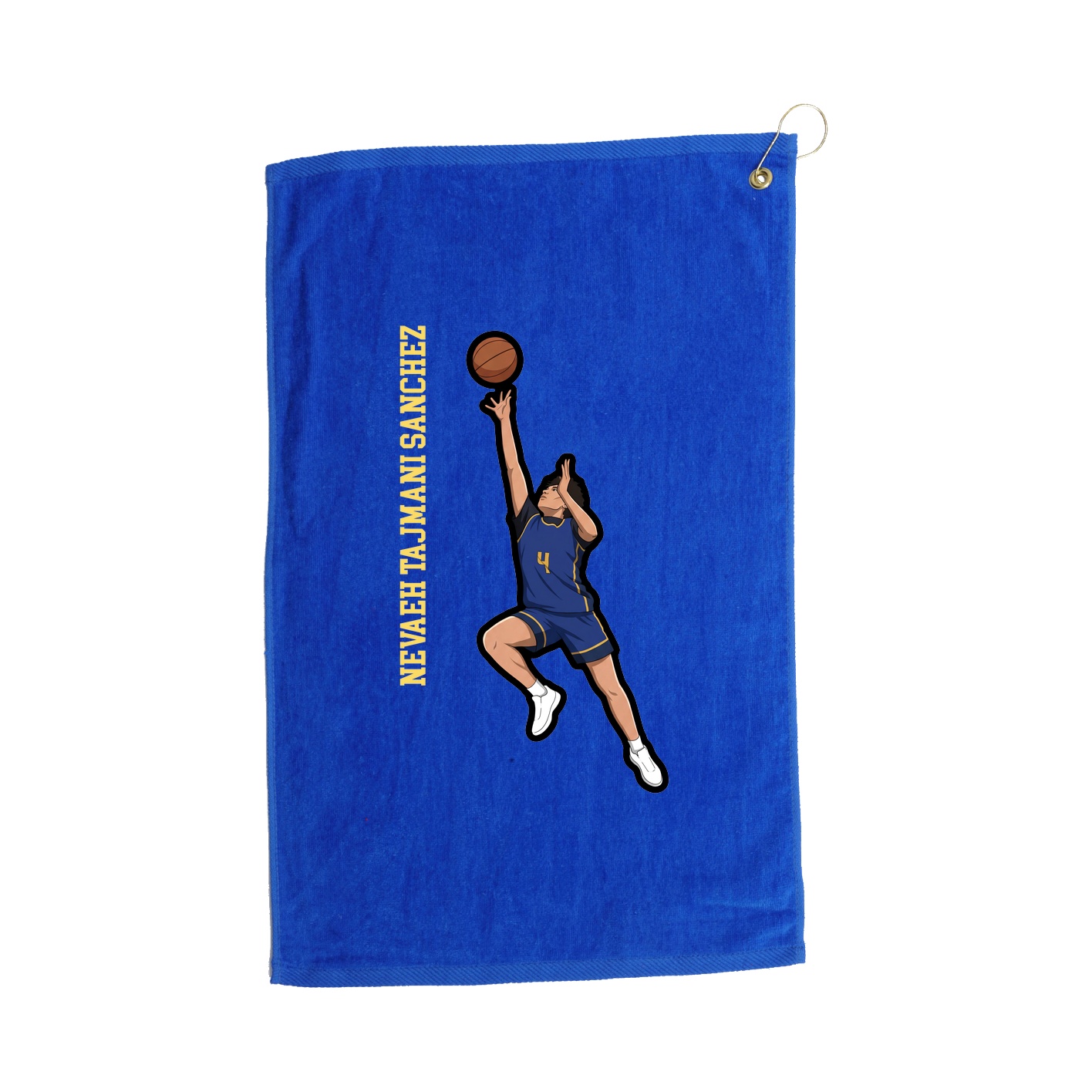 Golf Towel — Name Vertical in Royal