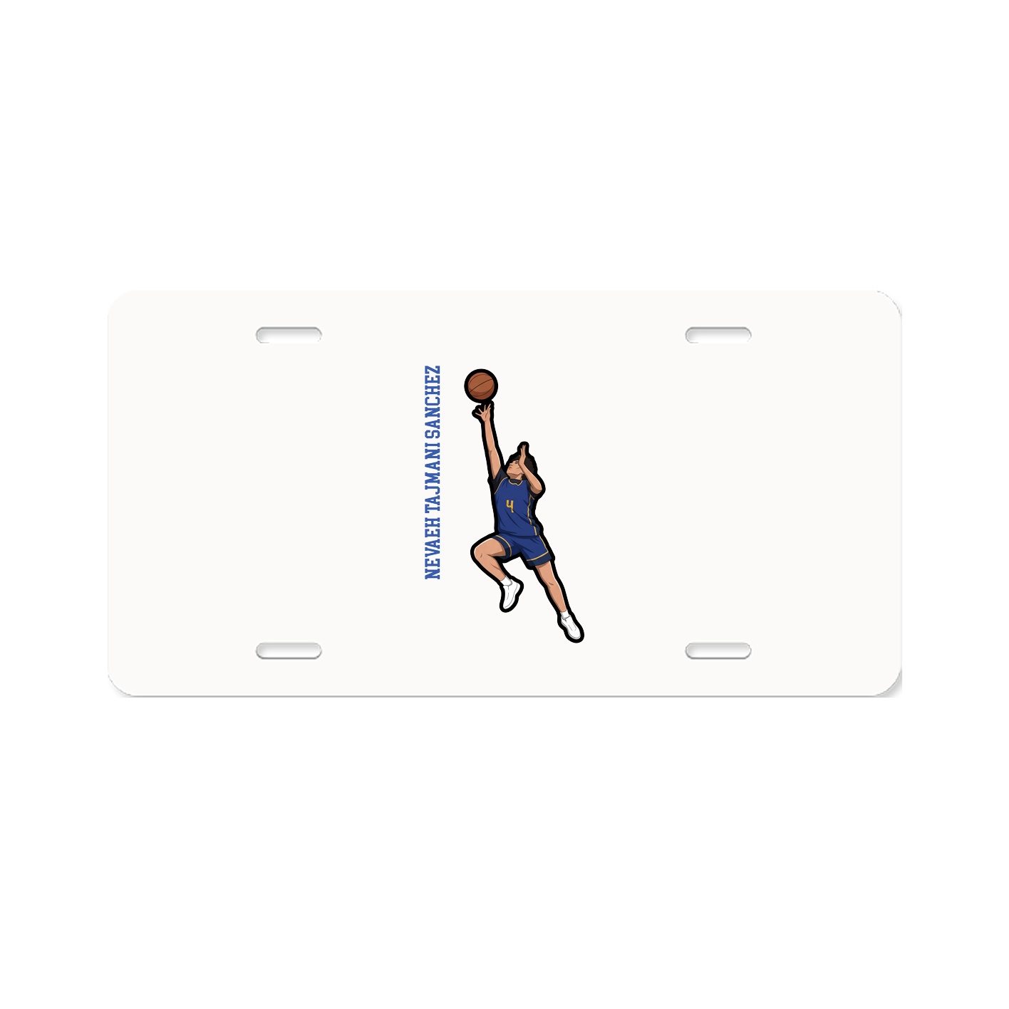 License Plate — Name Vertical in Classic