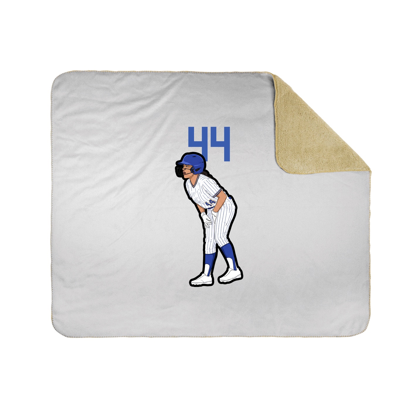 Throw Blanket — Number Top in White