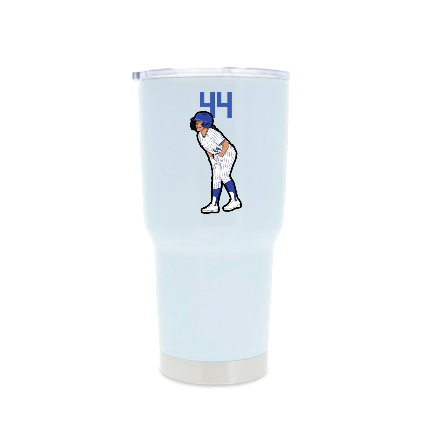 30oz Stainless Steel Tumbler — Number Top in White