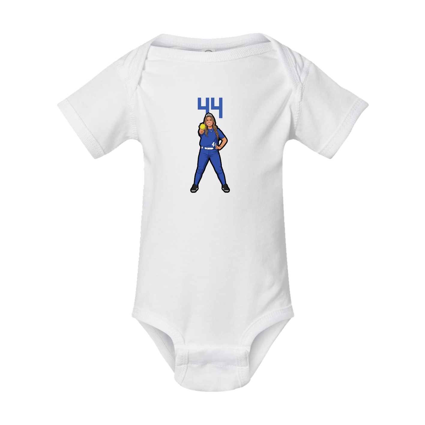 Baby Onesie — Number Top in White