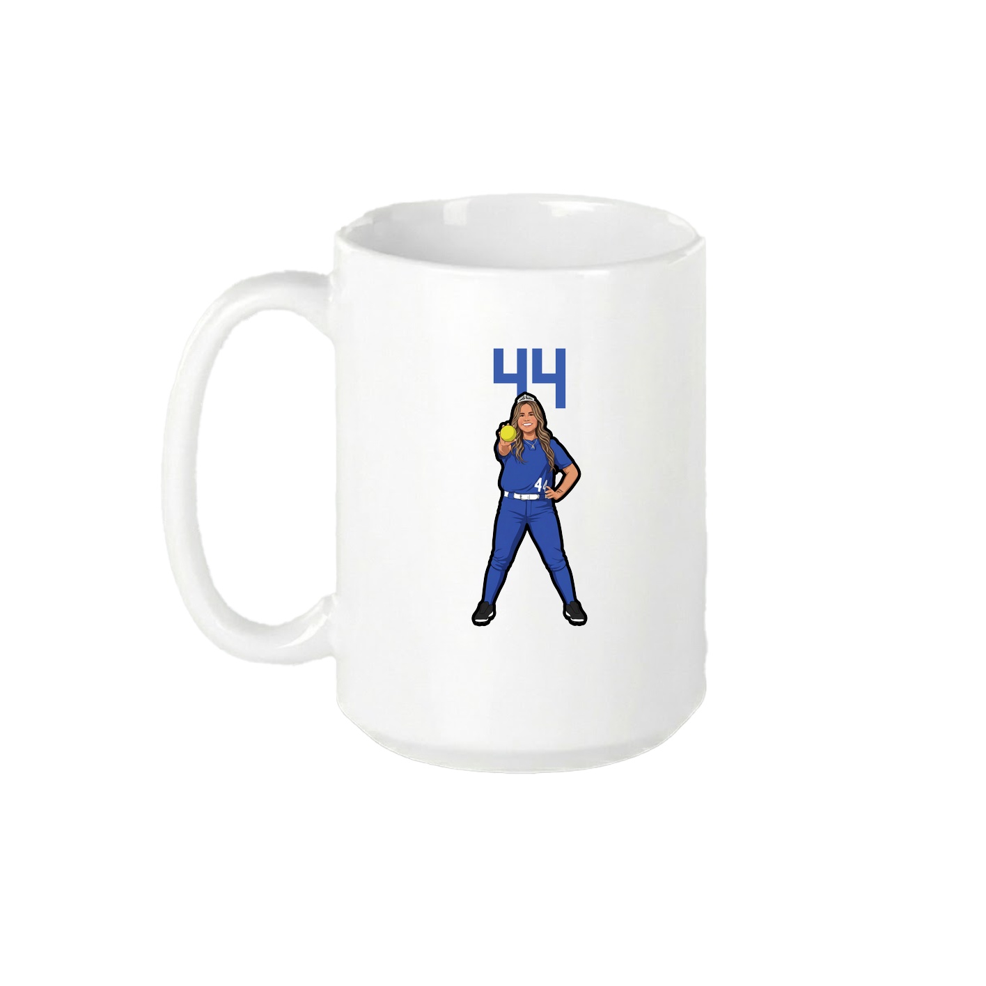 15oz Coffee Mug — Number Top in White