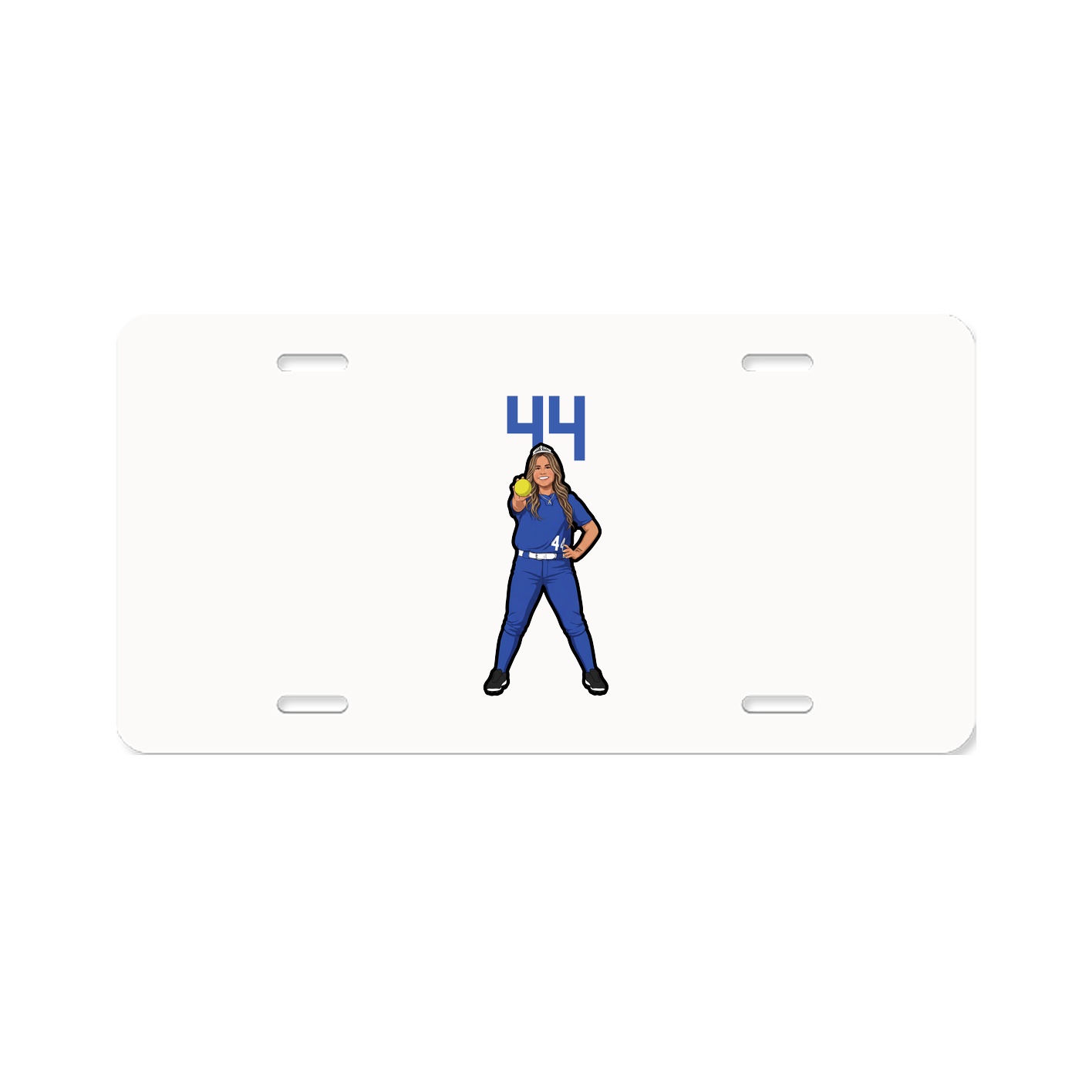 License Plate — Number Top in Classic