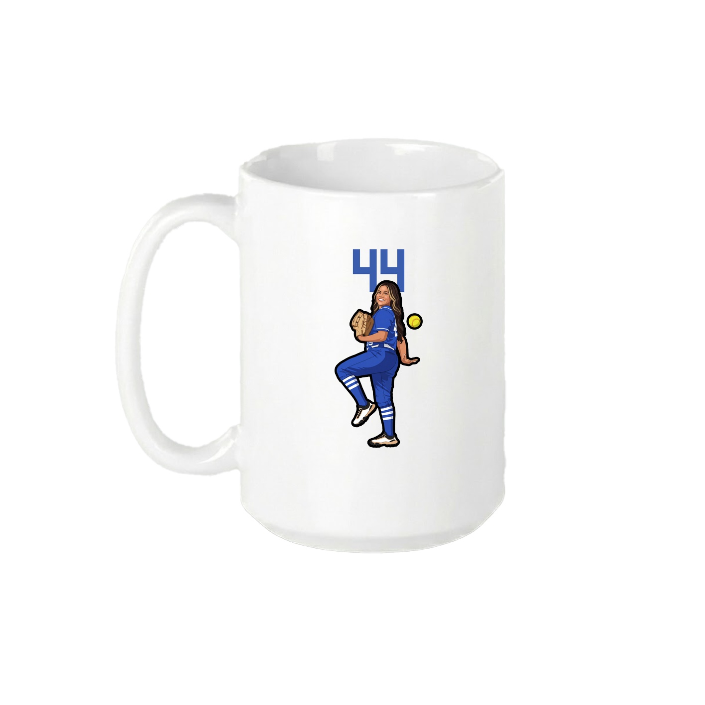 15oz Coffee Mug — Number Top in White