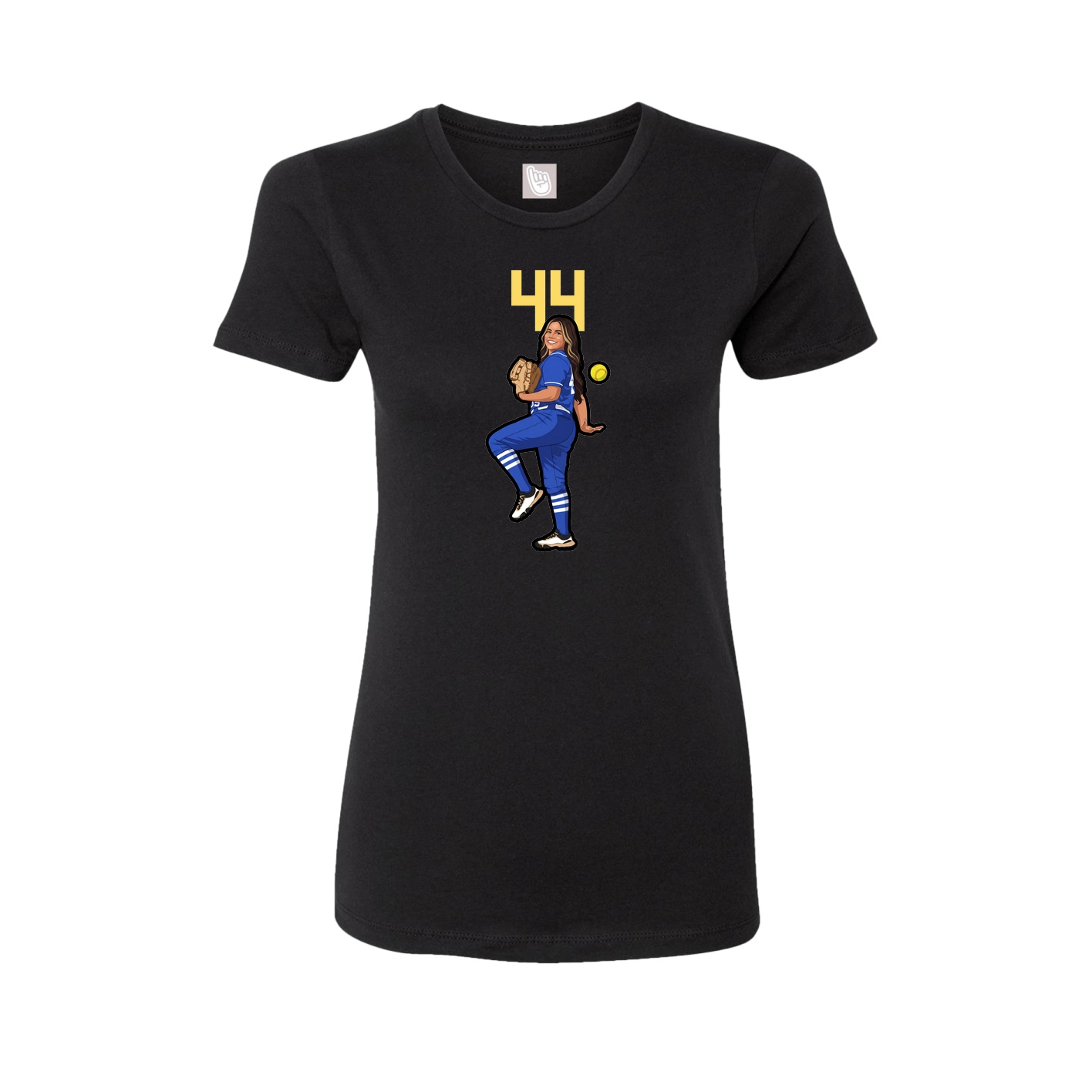 Womens Tee — Number Top in Black