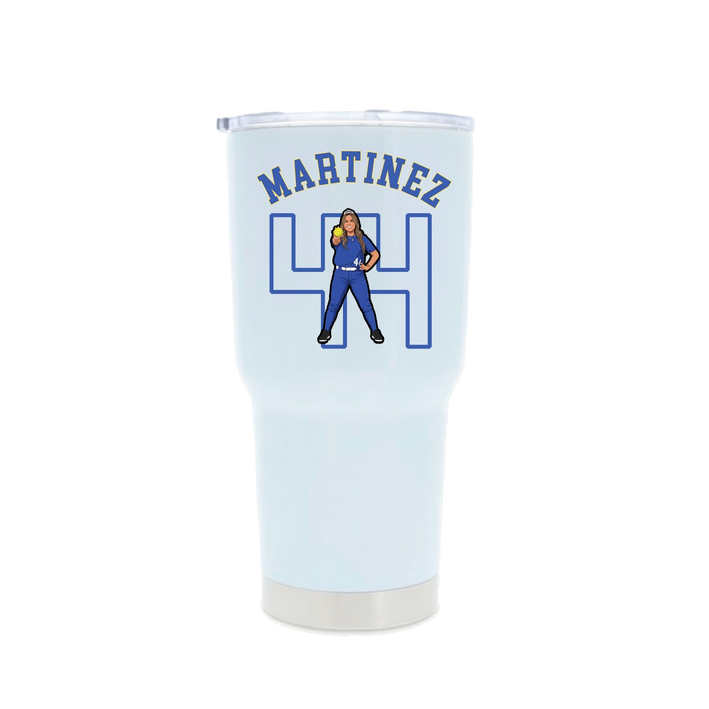 30oz Stainless Steel Tumbler — Shirsey Arch in White