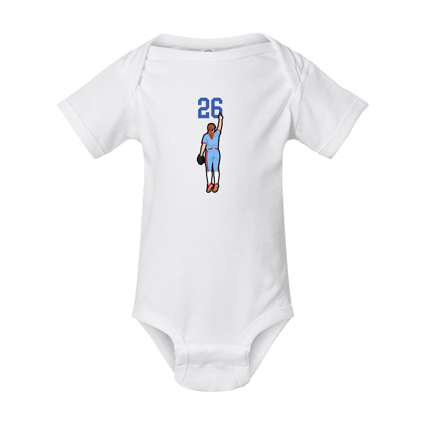 Baby Onesie — Number Top in White